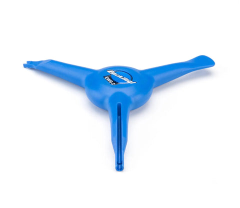 EWS-2 Bicycle Electronic Shift Tool for Shimano EW-SD3000 Wires and Batteries, blue composite body, three-way wrench design.