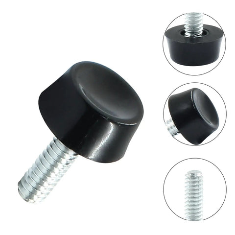 Twenty Four Pack Adjustable Furniture Leveling Feet Replace Wobbly Table Glides Screw In Leg Stabilizers One Quarter Inch Pitch Grip These Tight For A Rock Solid Foundation Wherever You Park Your Rig, black leveling foot with screw