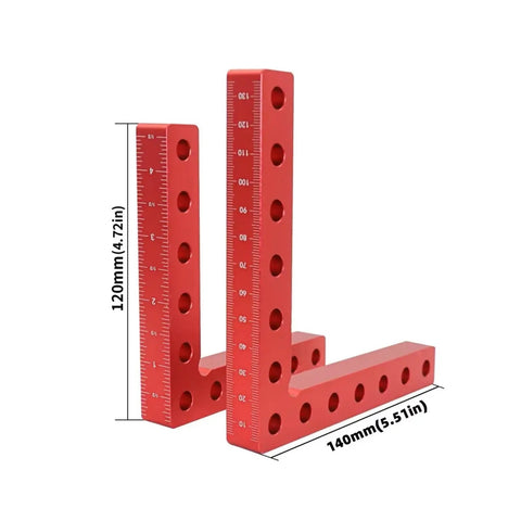 Right Angle Fixing Clip 90 Degree L Shaped Woodworking Panel Fixture for Mounting and Alignment 120mm and 140mm Sizes