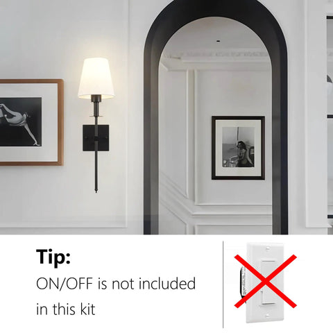 Bold Black Wall Sconces Set Of 2 Dope Hardwired Dimmable Indoor Metal Sconces With Fabric Shades for living room decor