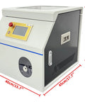 Automatic Terminal Crimping Machine With Color Touch Screen And Auto Vibratory Bowl Feeder for Ferrule Crimping Tool, side view.