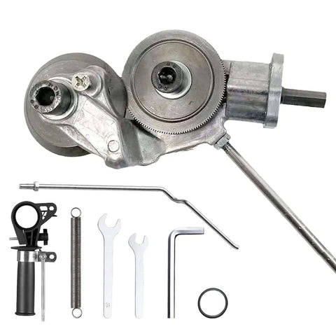 Beastly Heavy Duty Drill Plate Cutter Attachment For Sheet Metal Cutting Nibbler Drill Kit with adapter and tools displayed