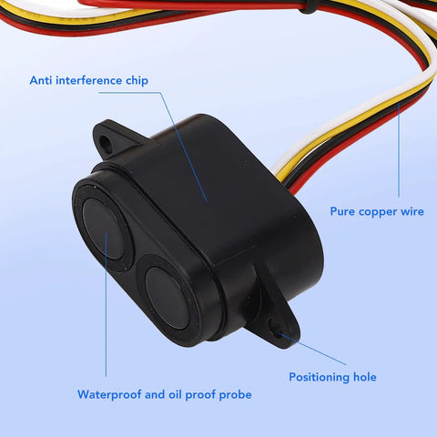 Rock Solid IP67 Waterproof Ultrasonic Distance Sensor Module With UART Output For Robot Obstacle Avoidance, black casing