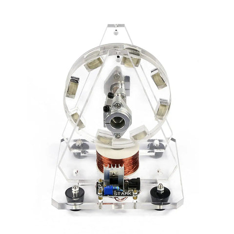 Front view of Bedini Motor Science Toy Kit With Brushless Disc Motor And Magnets Pseudo Perpetual Motion Hands On Demo for STEM projects