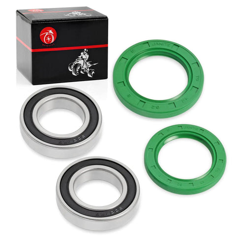 Rear Axle Wheel Bearing And Seal Kit Compatible With Yamaha Banshee Blaster Raptor Grizzly Quad Atv includes 2 bearings and seals.