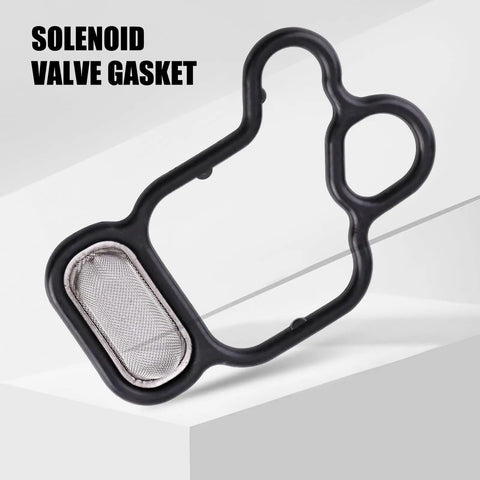2 Piece Solenoid Gasket Kit For Honda Engines Direct Fit Easy Install Head Cylinder Valve Gasket Spool Filter Screen With O Ring
