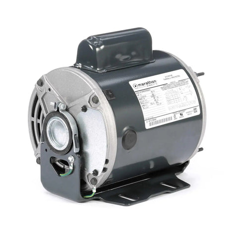 Heavy Duty 0.5 Hp One Phase General Purpose Electric Motor 115 208 230 Volt 1800 Rpm 56 Frame Drip Proof view of metal body and label.