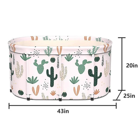 Large Foldable Portable Bath Tub For Adults Freestanding Non Inflatable Soaking Tub With Thickened Thermal Foam 43x25x20 Inches