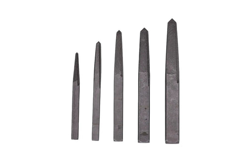 Heavy Duty Square Screw Extractor Set For Pulling Broken Bolts Slick Zero Sweat Design Workhorse Fastener Remover Tool Kit with five square extractors.