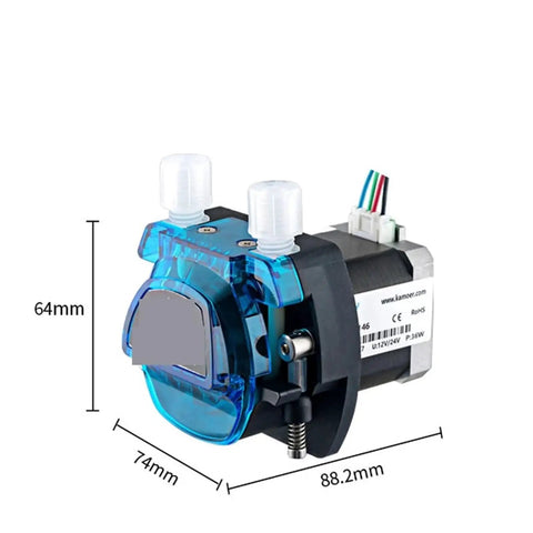 Solid 24V Peristaltic Metering Pump With Kcm Motor, 160Ml Min Flow Rate And 300Rpm Speed for precise dosing in liquid transfer.