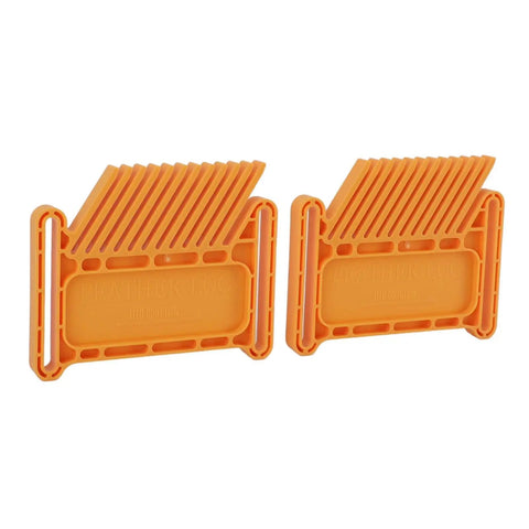 Premium Adjustable Featherboard Boss Level Woodworking Safety Gear For Table Saw Router Table And Band Saw Stackable Push Block, orange featherboard set.