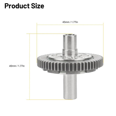 57T Metal Slipper Clutch Spur Gear Upgrade For Arrma RC Cars shows dimensions, steel build for Granite, Senton, Vorteks, Typhon, Kraton.