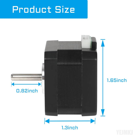 Nema 17 Stepper Motor 33mm for CNC and 3D Printing side view