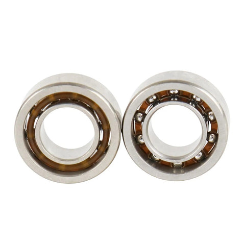 Two Ten Piece R188 Deep Groove Ball Bearings With Nylon Cages And C3 Clearance optimized for fidget spinners, showing precision design.