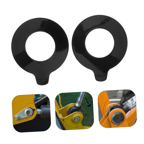 Heavy Duty Excavator Pin Shim Kit 2 Pcs Round Rubber Washers For Noise Dampening And Vibration Reduction Protective Gear For Machinery Compatible With Excavator Boom Bushing black rubber washers