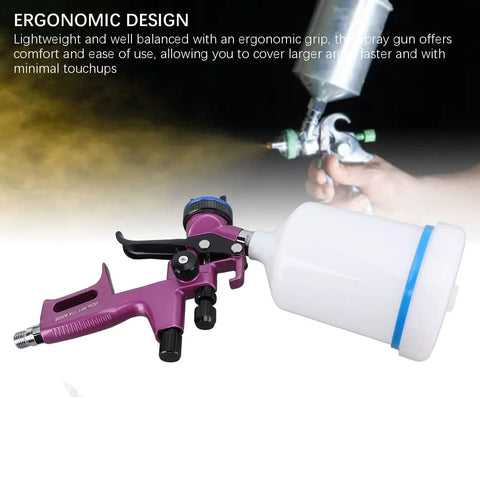 Deadly Smooth HVLP Spray Gun Packing A Killer 1.3mm Tip And 600ml Cup Pneumatic Paint Sprayer with ergonomic grip