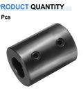 Rigid Shaft Coupling Built To Last For Motors And 3D Printers, Bore Three Quarters Inch, Outside Diameter One And Half Inch, Length Two Inches, Black Oxide Plated ASTM1045 Steel, With Two Set Screws, Durable High Precision Coupler