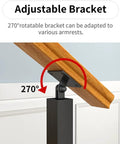 Adjustable bracket for Damn Durable Square Metal Railing Balusters, 270° rotatable for various armrests.