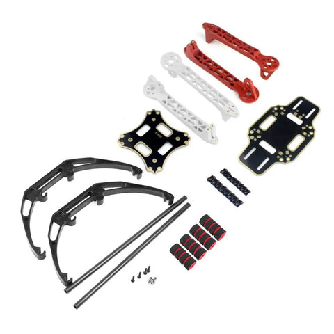 330mm 4 Axis Quadcopter Drone Frame Kit for DIY Drones with ultra strong arms and components displayed on white background