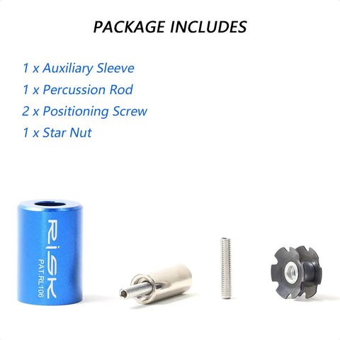 Package includes for Bike Fork Star Nut Setting Kit For 1 1 Eighth Inch Steerer Tubes No Hassle Install Star Nut Tool