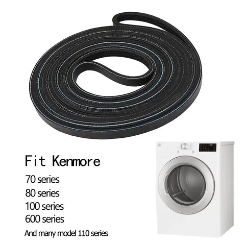 Durable Dryer Drum Belt Replacement For Dryers Compatible With 110 Series And 70 80 100 600s Models shown with Kenmore dryer