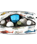 Foldable Travel Toiletry Bag For Women And Men, Water Resistant Dopp Kit With Large Main Compartment and helicopter design