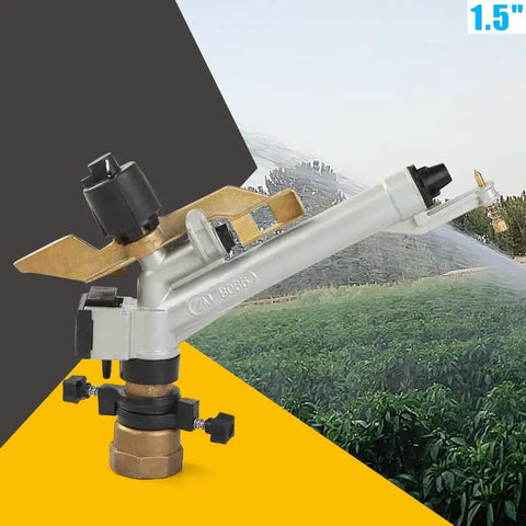 Top Pick Heavy Duty One Point Five Inch Impact Sprinkler For Backyard And Farm Irrigation Featuring 360 Degree Adjustable Head