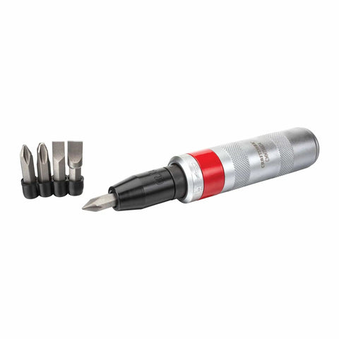 Hand Impact Driver Kit With Five Bits For Slotted And Phillips Fasteners Loosen Frozen Or Rusted Screws Nuts And Bolts