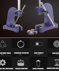Heavy Duty Cast Iron Arbor Press 0.5 To 2 Ton Desktop Punch Machine For Stamping Bending Stretching And Forming Metal Sheets With Zero Sweat Precision Control On Your Bench, showcasing dual units.