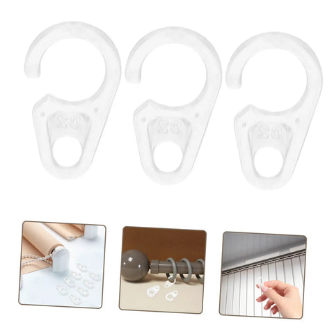 40 Pack Plastic Curtain Hooks For Doors And Curtain Rods With Silent Glide No Fuss Easy Hanging For Home And Bathroom