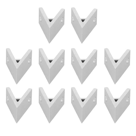 Heavy Duty Aluminum Angle Corner Brackets 10 Pack for 2020 3030 4040 Aluminum Extrusion T Slot Rail Joints built tough displayed in rows
