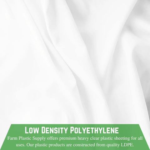 White Plastic Sheeting 10 Mil Thick Heavy Duty Polyethylene Film Drop Cloth Vapor Barrier, fold detail