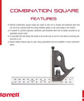 Built Tough Steel Combination Square With Square Head, 150mm Blade, Cast Iron Heads, Hardened Steel, Product Features