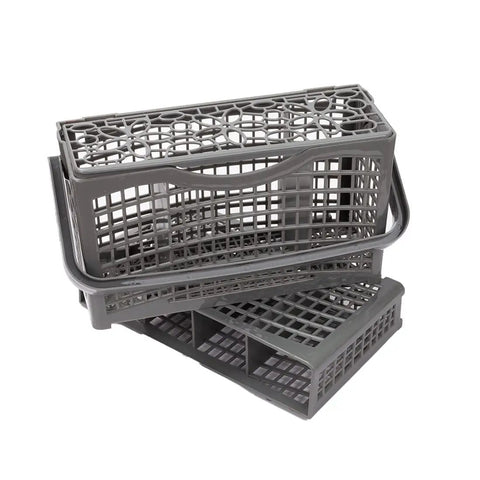 Foldable Silverware Caddy Replacement Basket For Dishwashers That Converts From One Basket To Two, Fits Most Models, Easy To Install