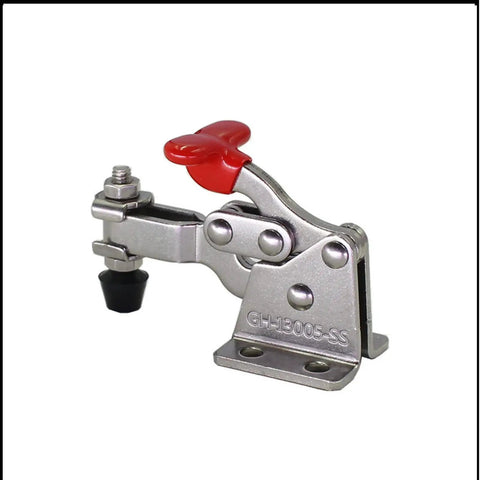 Heavy Duty Vertical Toggle Clamp With 150 Pound Capacity Smooth As Silk Quick Release Lever Adjustable Jaw for secure clamping.