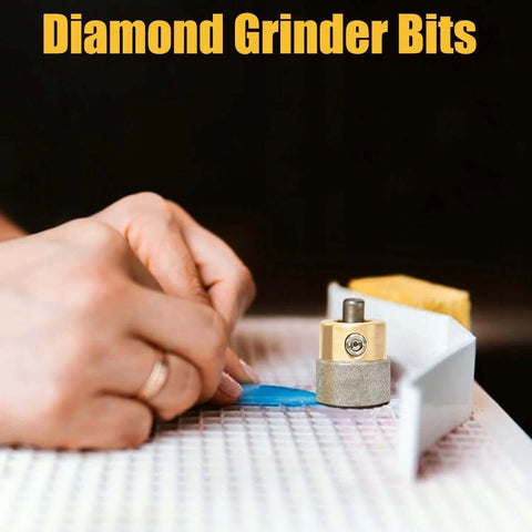 Two 5/8-inch diamond drill bit heads with brass cores for stained-glass grinders (Amazon)