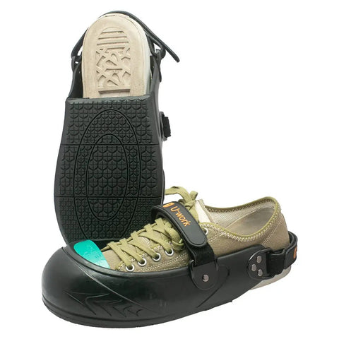 Lock And Load Steel Toe Overshoes With Dual Hook And Loop Straps For A Rock Solid Fit Extra Instep Support Keeps Footing Steady XL Green.