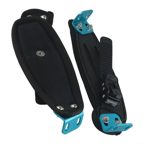 Ride Ready Adjustable Aluminum Foot Holder Strap For Electric Skateboards And Off Road Longboards Secure Rubber And Nylon Fastening Belt In Blue Easy Install Durable Buckle Keeps Your Feet Locked In