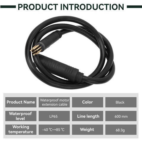 9 Pin E Bike Motor Extension Cable Waterproof Female To Male For Electric Bike And E Scooter Wire Conversion Kit