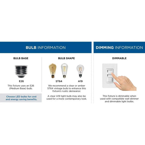 Bulb and dimming information for Durrell Collection Two-Light Flush Mount In Brushed Nickel 13 Inch Ceiling Light Fixture