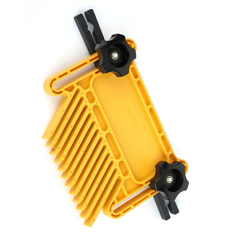 Two Piece Extended Featherboards For Table Saw Router And Band Saw Delivering Rock Solid Kickback Defense And Quick Lock Hold Down Grip compatible with miter tracks.