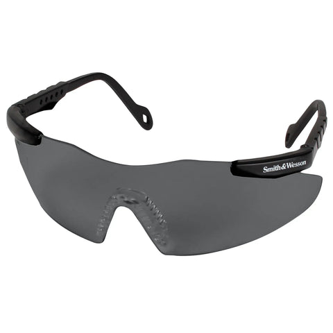 Smith And Wesson Magnum 3G Safety Glasses With Black Frame And Smoke Lenses, ANSI Z87.1 Plus Rated Eye Protection For The Job Site