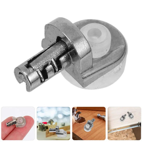 Close-up of 24 Pack Zinc Alloy Shelf Support Pins For Stable Shelf Placement And Beefy Cabinet Support Durable Silver Metal Pegs