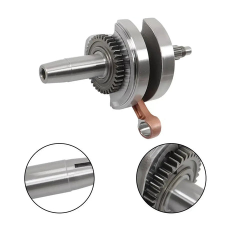 Built Tough Crankshaft Bearing Spacer and Complete Top End Bottom End Rebuild Kit for 1999 To 2014 TRX400EX and TRX400X 400cc ATV, crankshaft detail.