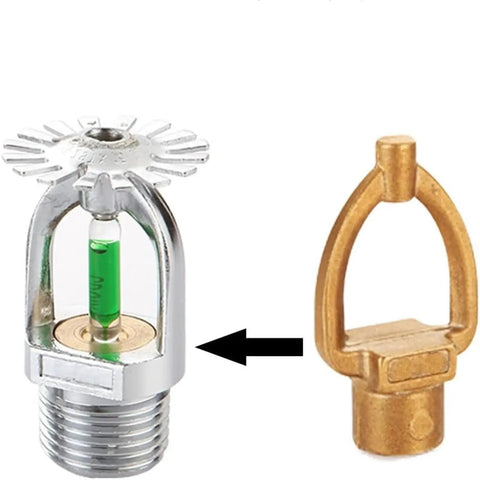 Pendent Fire Sprinkler Heads 5 Pack Half Inch Thread Quick Response 199 F Nickel Plated Copper with quick response mechanism.