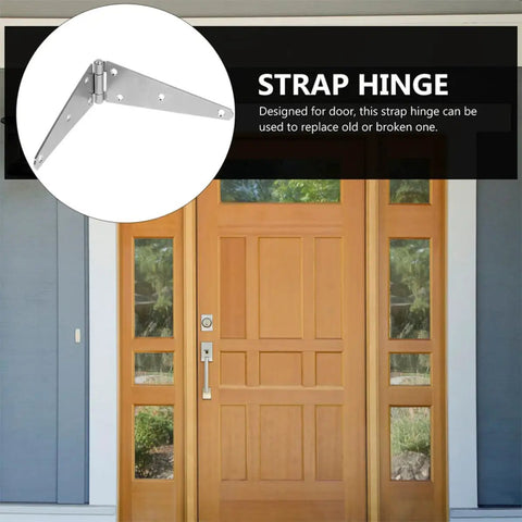 Heavy Duty Gate Hinges 4 Pack Zinc Plated Outdoor Fence Hardware For Gates And Shed Doors With High Weight Bearing Capacity And Smooth Operation Weatherproof Durable For Any Entry Point. strap hinge on wooden front door