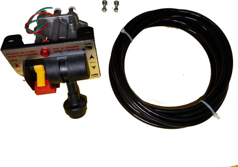 Pto Control Valve Dual Valve Air Kit For Heavy Duty Dump Truck Tipper Bed Lifter With Kickout Switch Pneumatic Cab Controls And Ten Meter Hose, featuring pneumatic controls with ten meter hose for precise lifting.