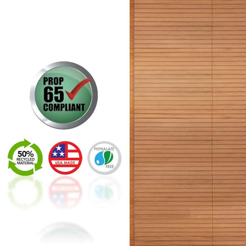 Clear Vinyl Floor Protector Runner For Hard Floors With Dual Pad Pattern, USA made, Prop 65 compliant, eco-friendly symbols