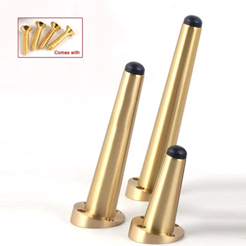 Premium Pure Copper Coffee Table Legs Set With Adjustable Gold Oblique Cone Feet and screws for Beds and TV cabinets includes 12cm and 8cm heights