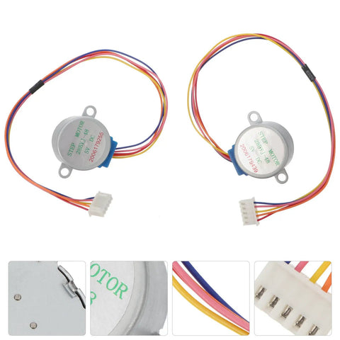 Two Piece 4 Wire Stepper Motor Kit For Cnc Engraving And Milling Machines featuring compact motors with wiring for smooth rotation.